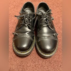 Dr. Martens 1461 Smooth Black Bow Oxfords Women 8 Very Nice